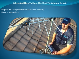 When And How To Have The Best TV Antenna Repair