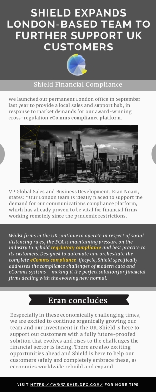 Regulatory Compliance | Shield Launched our Permanent London Office