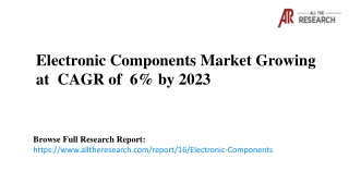 Electronic Components Market 2020-26 Segment Analysis, Opportunity Assessment, Competitive Intelligence