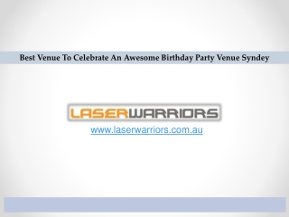 Best Venue To Celebrate An Awesome Birthday Party Venue syndey