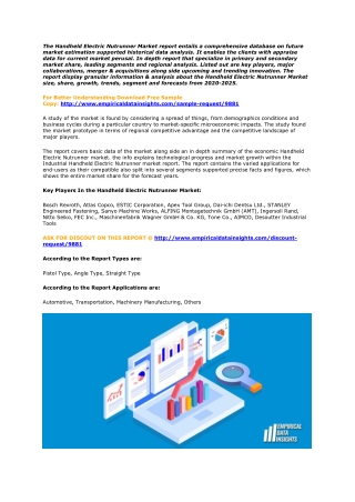 Handheld Electric Nutrunner Market; Analysis on Current Trends 2025
