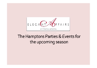 NYC, Hamptons & Gold Coast Catering Services | Elegant Affairs