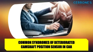 Common Syndromes of Deteriorated Camshaft Position Sensor in Car