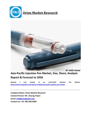 Asia-Pacific Injection Pen Market Trends, Size, Competitive Analysis and Forecast 2020-2026