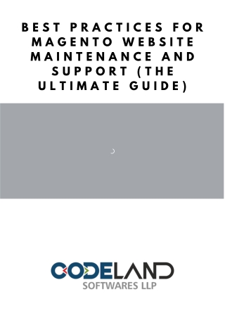 Best Practices for Magento Website Maintenance and Support (The Ultimate Guide)