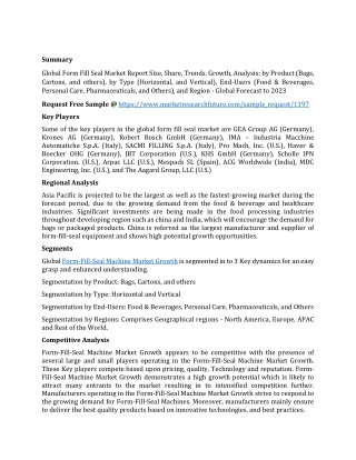 Form-Fill-Seal Machine Market Growth