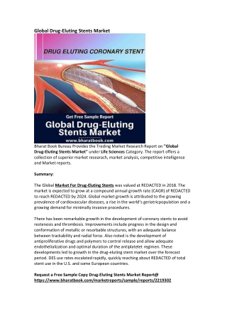 Worldwide Drug-Eluting Stents Market Report Forecast to 2024