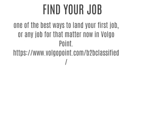 FIND YOUR JOB