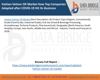 Haitian Vetiver Oil Market How Top Companies Adapted after COVID-19 Hit Its Business