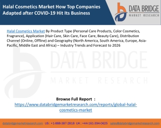 Halal Cosmetics Market How Top Companies Adapted after COVID-19 Hit Its Business