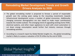 Remodeling Market Regional Analysis and Forecast during 2020 – 2026