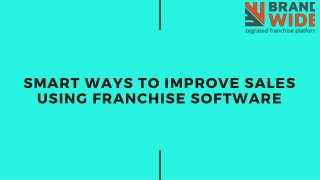 Smart ways to improve sales using franchise software