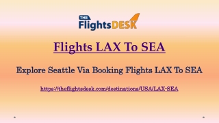 Flights LAX To SEA