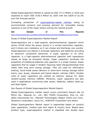 Supercapacitors Market Size & Share | Industry Report, 2020-2025