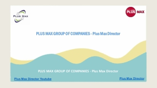PLUS MAX GROUP OF COMPANIES - Plus Max Director