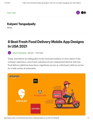 8 best fresh food delivery mobile app designs in USA 2021