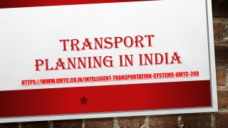 Transport planning in India