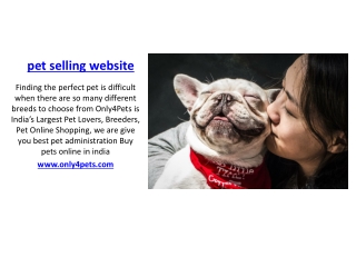 pet selling website