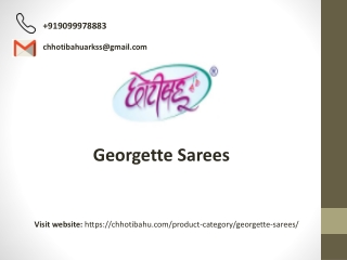 Buy now Gorgeous with Georgette Sarees at the Best Prices in India