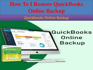 How To I Restore QuickBooks Online Backup