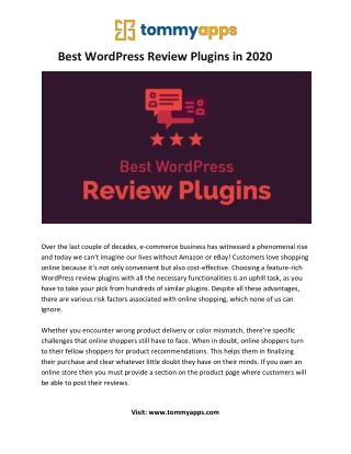Best WordPress Review Plugins in 2020