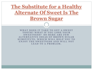 brown sugar substitute