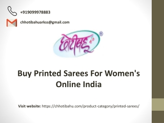 Buy Printed Sarees For Womens Online India