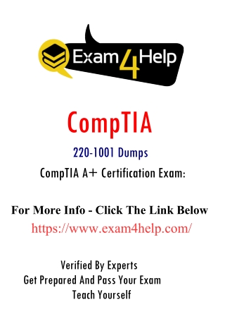 220-1001 Exam Question Dumps - 220-1001 Exam Question Answers PDF