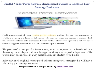 Fruitful Vendor Portal Software Management Strategies to Reinforce Your New-Age Businesses