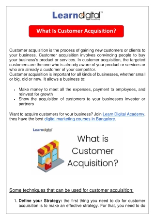 What Is Customer Acquisition?