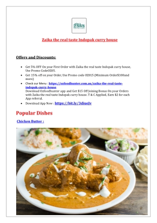 5% off - Zaika the real taste Indopak curry house Campbelltown, NSW