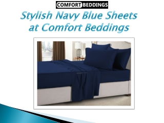 Stylish Navy Blue Sheets at Comfort Beddings