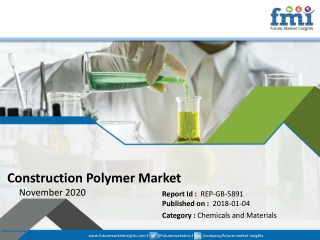 FMI Revises Construction Polymer Market Forecast, as COVID 19 Pandemic Continues to Expand Quickly