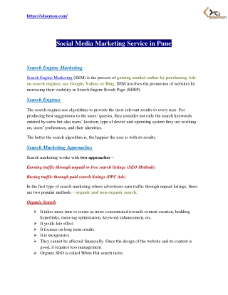 Social Media Marketing Service in Pune