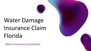 Water Damage Insurance Claim Florida