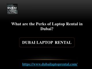 What are the Perks of Laptop Rental in Dubai?