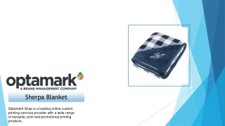 Buy Custom Sherpa Blanket - Optamark