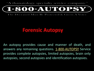 Forensic Autopsy