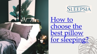 How to choose the best pillow for sleeping?