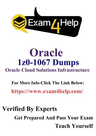 1z0-1067 Exam Study Guide Is The Right Path For Your Oracle  Exam Success