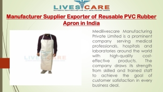 Manufacturer Supplier Exporter of Reusable PVC Rubber Apron in India