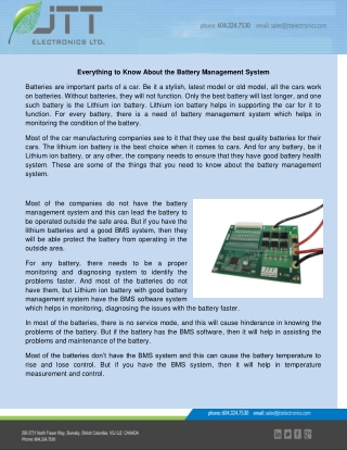 Everything to Know About the Battery Management System