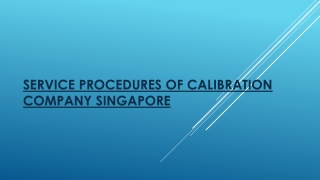 Calibration and Its Needs