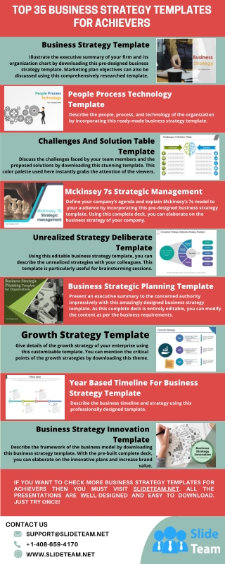 Top 35 Business Strategy Templates for Achievers