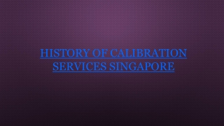 Calibration and its History