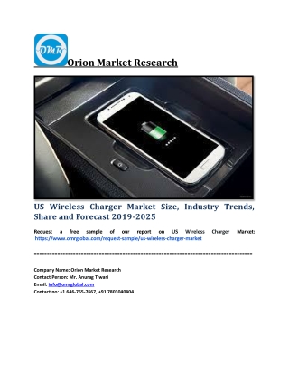 US Wireless Charger Market Trends, Size, Competitive Analysis and Forecast - 2019-2025