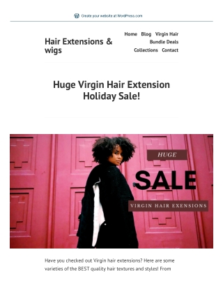 Huge Virgin Hair Extension Holiday Sale!