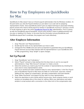 How to Pay Employees on QuickBooks for Mac