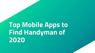 Mobile Apps to Find Best Handyman