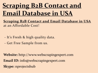 Scraping B2B Contact and Email Database in USA